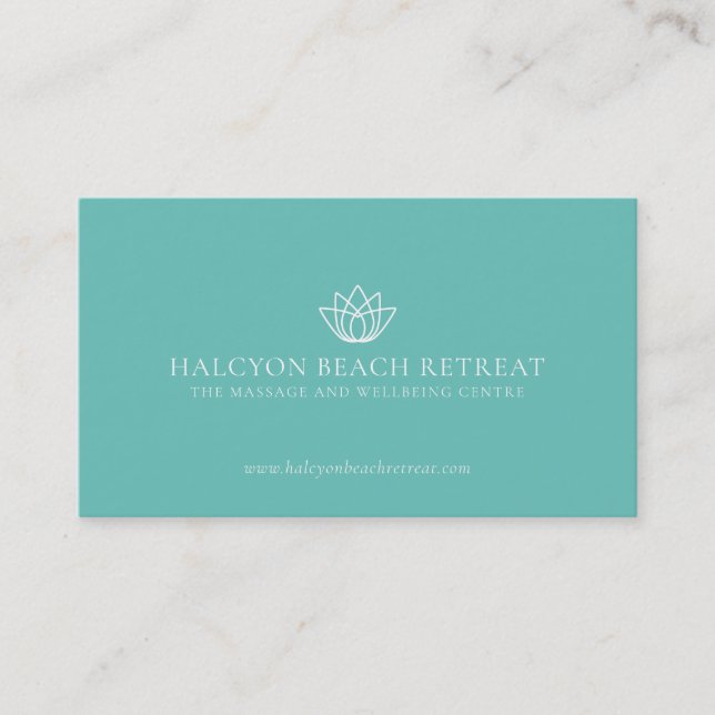 Spa lotus logo retreat business card (Front)