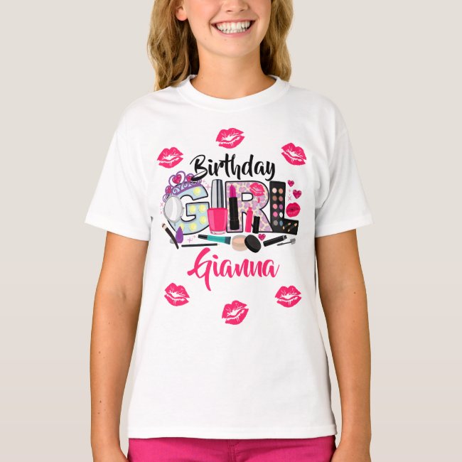 Spa Make up Birthday Girl |  T-Shirt