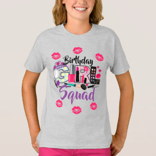 Spa Make up Squad Birthday Girl T-Shirt