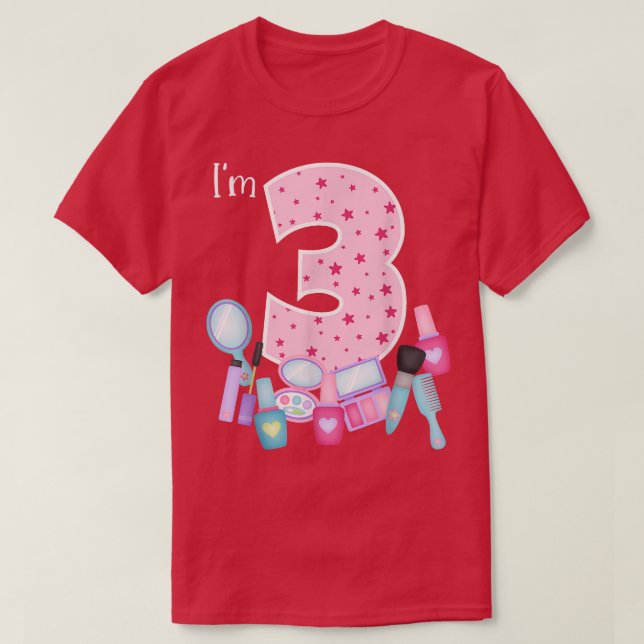 Spa Makeup 3rd Birthday for Little Girl Manicure N T-Shirt (Design Front)