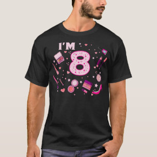 Spa Makeup 8th Birthday for Little Girl Manicure N T-Shirt