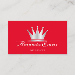 SPA Makeup Artist Gray Crown Royal Princess Red Appointment Card