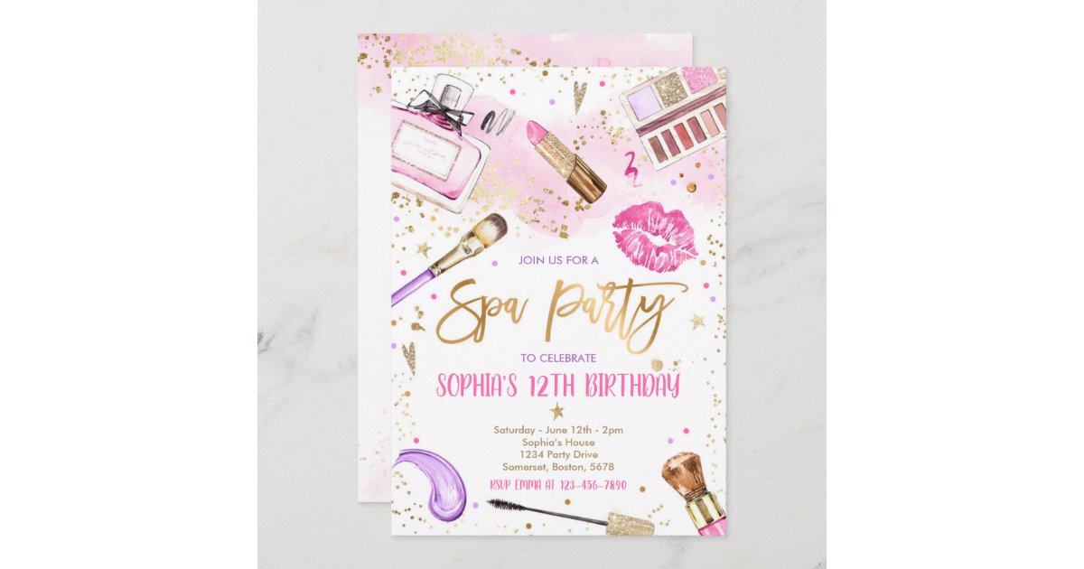Pink Glitz Glam Party Invitation