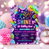 Spa Makeup Glamour Party Neon Glow Birthday Party