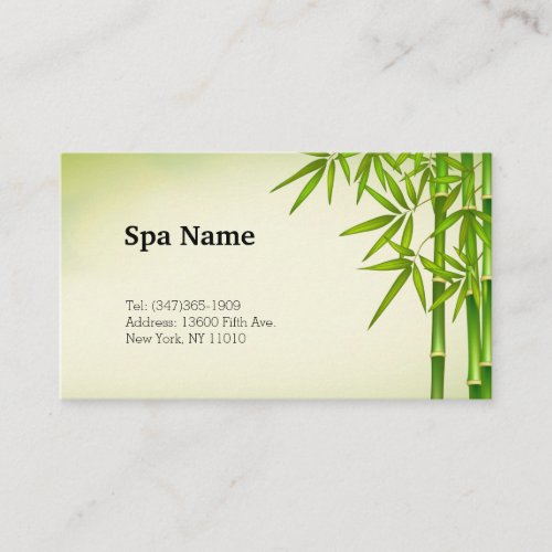 Spa massage Business Card