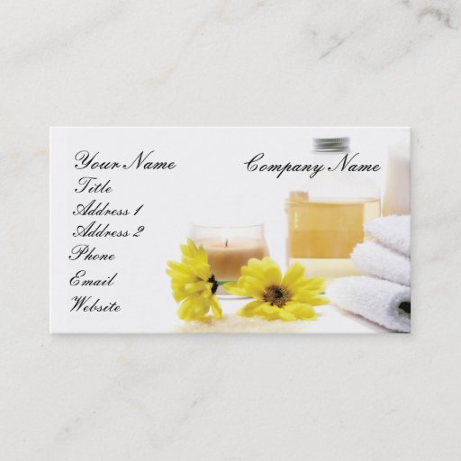Customizable Spa/Massage Business Card
