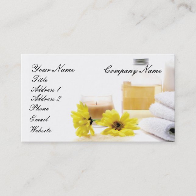 Spa/Massage Business Card (Front)