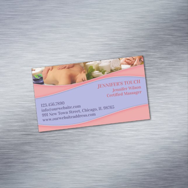 Spa Massage Business Card Magnet (In Situ)