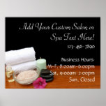 Spa/Massage/Pedicure Salon Scene Black/Color Poster