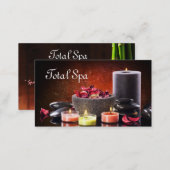 Spa Massage Salon Business Card Candles (Front/Back)