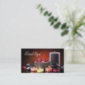 Spa Massage Salon Business Card Candles (Standing Front)
