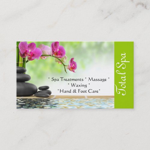 Spa Massage Salon Business Card Green