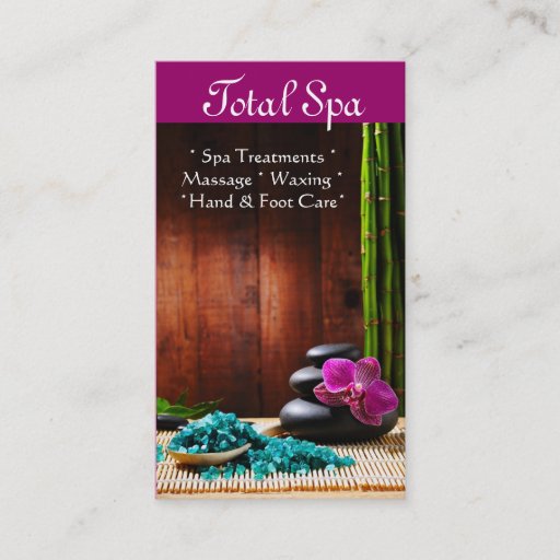 Customizable Spa Massage Salon Business Card Therapy