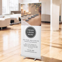Spa Massage Salon Business Logo Photo Retractable Banner