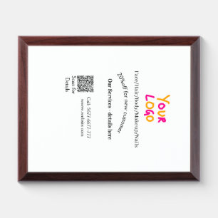 Spa massage salon discount offer services contact award plaque