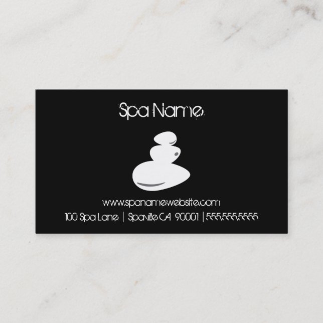 Spa Massage Stones Coupon Cards (Front)