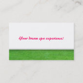 Spa / Massage Therapy Flower Business Card (Back)