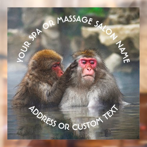 Spa Massage Therapy Salon Relax Hot Tube Jacuzzi Window Cling