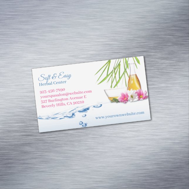 Spa Natural Herbs Business Card Magnet (In Situ)