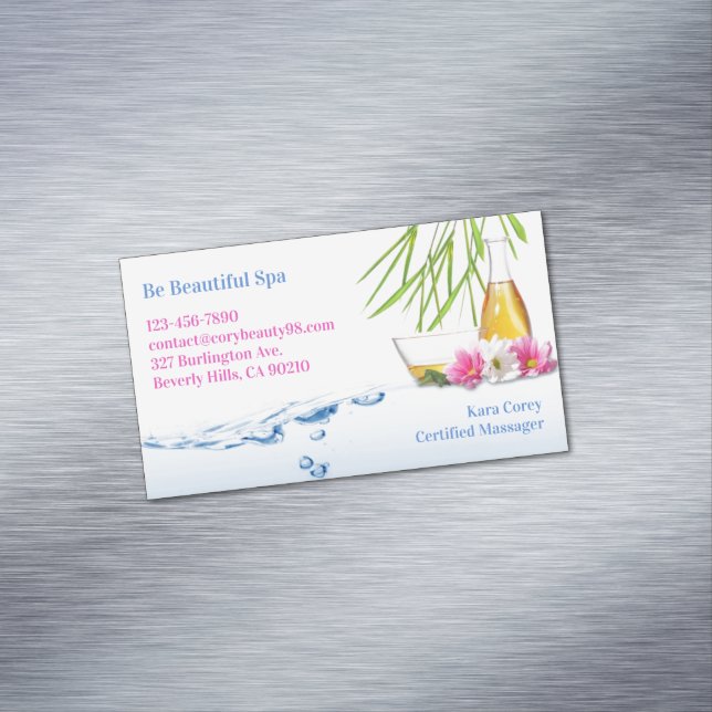 Spa Natural Wellness Business Card Magnet (In Situ)