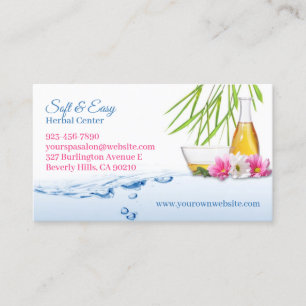 Spa Natural Wellness Business Card Template