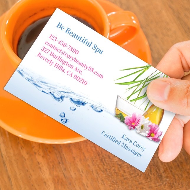 Spa Natural Wellness Business Card Template (Creator Uploaded)