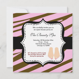 Spa Open House celebration Invitation