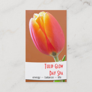 Spa Orange Tulip Photography  Appointment Card