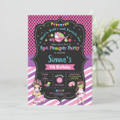 Spa Pamper Party Birthday Invitations Girls (Standing Front)