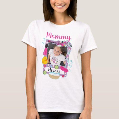 Spa Party Birthday Girl Mom Photo Frame Shirt