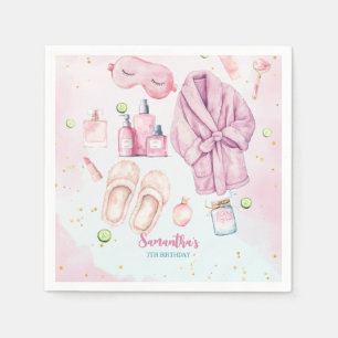 Spa Party Birthday, Sleepover, Slumber Party Napkins