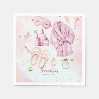 Spa Party Birthday, Sleepover, Slumber Party Napkins