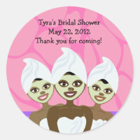 Spa Party Bridal Shower / Birthday Favor Sticker