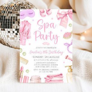 Spa Party Girl Birthday Invitation