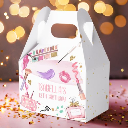 Spa Party Girl Glamour Makeup Birthday Party Favor Boxes
