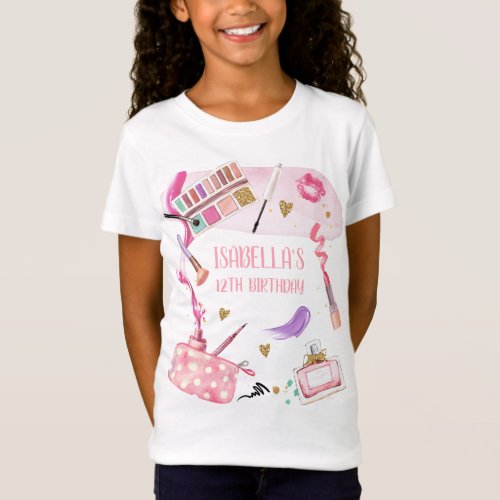 Spa Party Girl Glamour Makeup Birthday Party T_Shirt