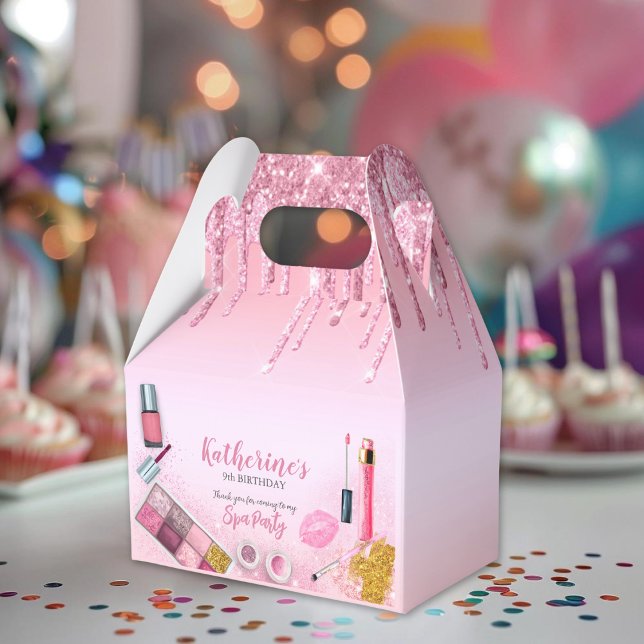 Spa Party Glam Girl Birthday Party Salon Favor Box (Spa Party Glam Girl Birthday Party Salon Favor Box)