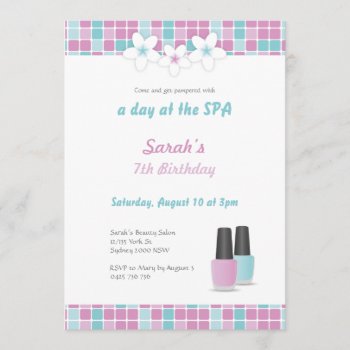 Spa Party Invitation by mypartydesign at Zazzle