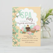 Spa Party Invitation (Standing Front)