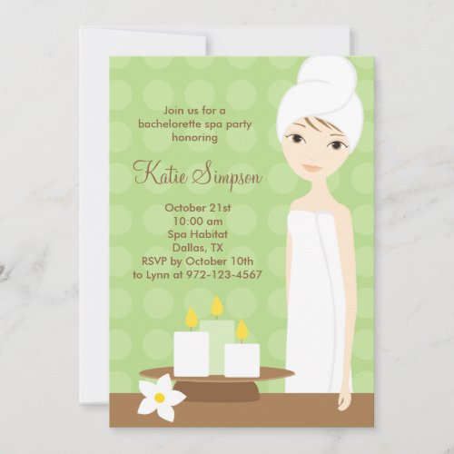 Spa Party Invitation