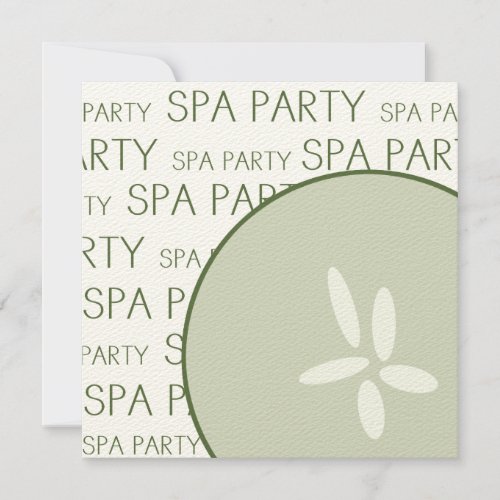 Spa Party Invitation