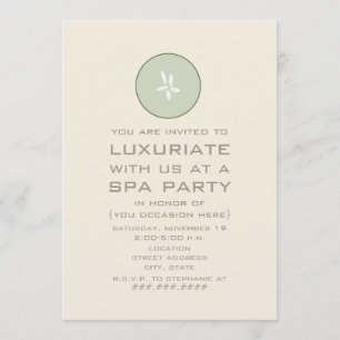 Spa Party Invitation - Cucumber