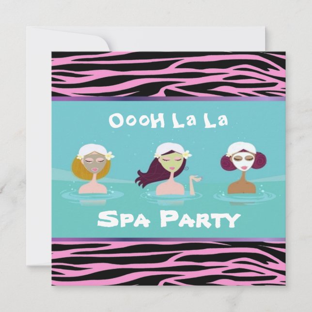 Spa Party Invitations (Front)