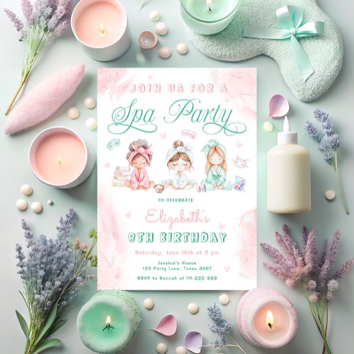 Spa Party Kids Birthday Party Pink