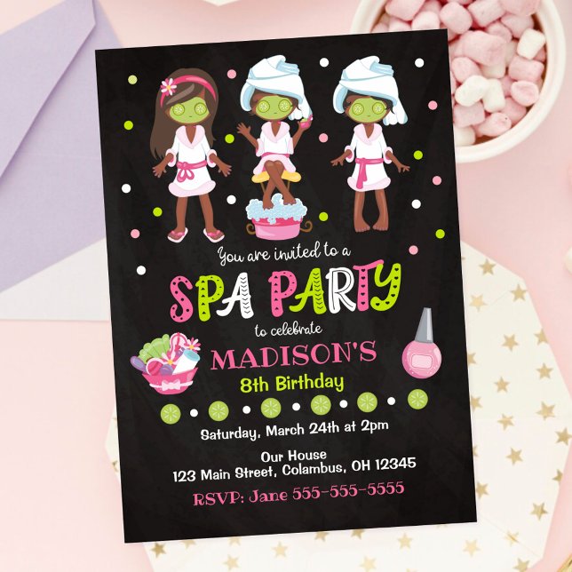 Spa Party Makeup Birthday Invitation (Creator Uploaded)