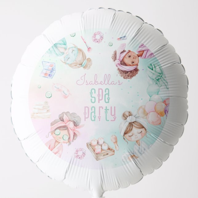 Spa party Makeup Pastel Birthday party Balloon (Front)