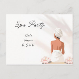 Spa Party Minimal Wellness Design Postcard