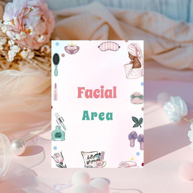 Spa Party Pamper  Birthday  facial area Sign (Creator Uploaded)