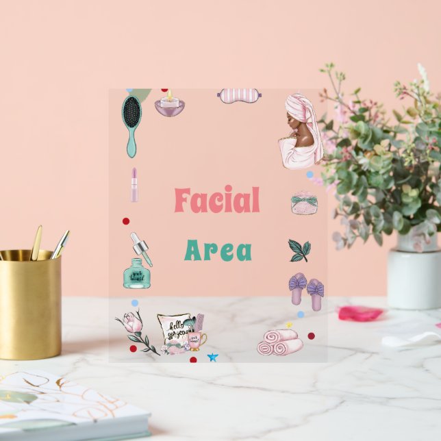 Spa Party Pamper  Birthday  facial area Sign (Wedding)