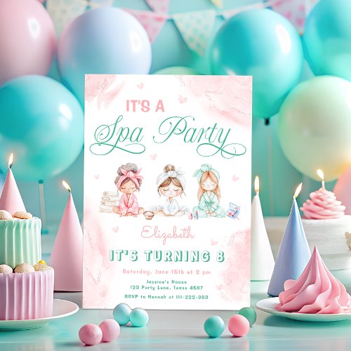 Spa Party Pastel Kids Birthday 